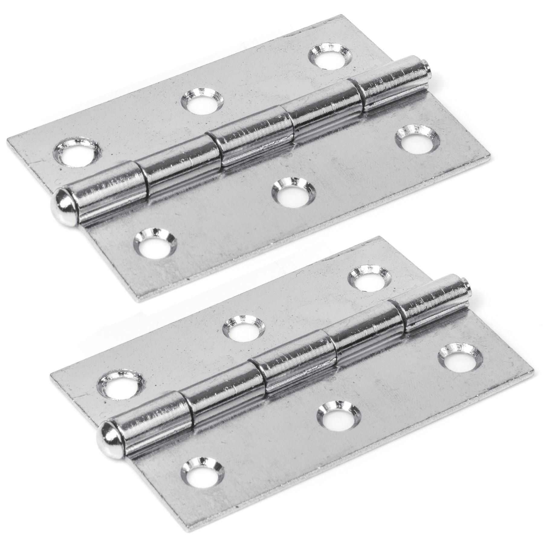 5X Pairs of Silver Loose Pin Hinges - 3"/75mm - Door/Cabinet/Cupboard Zinc Internal Butt Hang