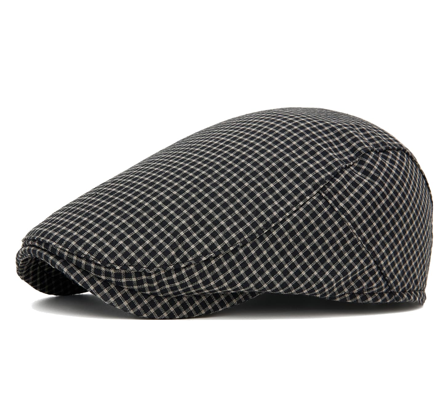 Quanhaigou Men's Cotton Flat Ivy Gatsby Newsboy Driving Hat Adjustable Irish Cabbie Ivy Driving Hunting Cap