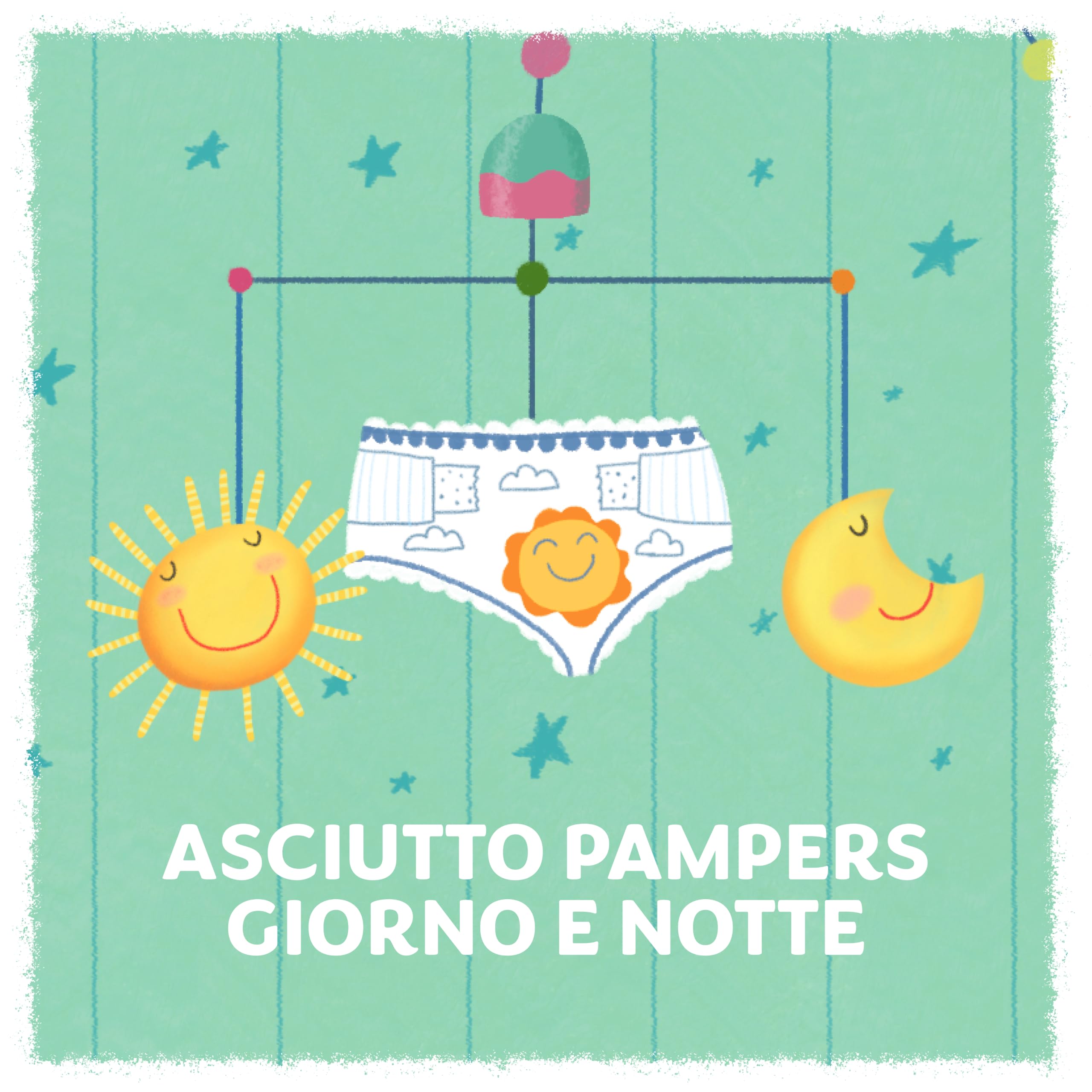 Pampers Sol y Luna Pañales Extralargos, Talla 6 (15-30 kg), 78 Pañales