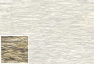 Dundee Deco Beige Faux Slate PVC 3D Wall Panel, 3.1 ft X 2.1 ft (95cm X 65cm), Interior Design Wall Paneling Decor, Sample 9 in X 9 in