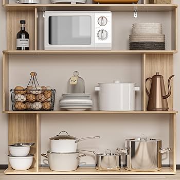 Amazon｜Timechee オープンシェルフ・ラック 6段 大容量 本棚 幅