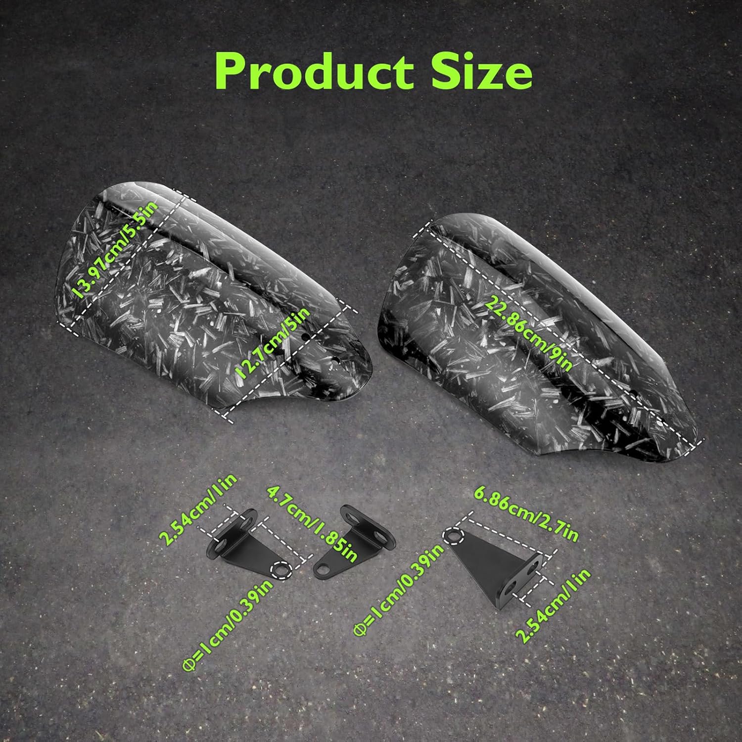 Mofun Motorcycle Handguards Forged Carbon Fiber Pattern Hand Guards Compatible With Harley Sportster Touring Street Glide Road King Softail Dyna 1995-2025 (Fit For Hydraulic and Cable Clutch Styles)