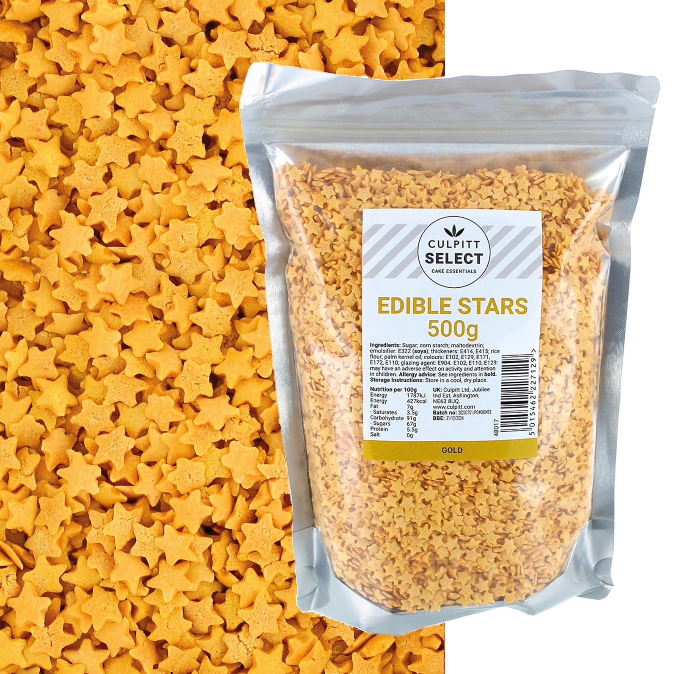 Sponsored Ad – Select Edible Gold Stars | Cake Sprinkle Decorations For Cakes, Cupcakes, Cookies, Ice Cream, and Desserts, Shapes | 500g