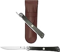 Shun Higo-No-Kami 3.5-Inch Folding Steak Knife - Handcrafted Japanese VG10 Steel Blade, Ebony Pakkawood Handle