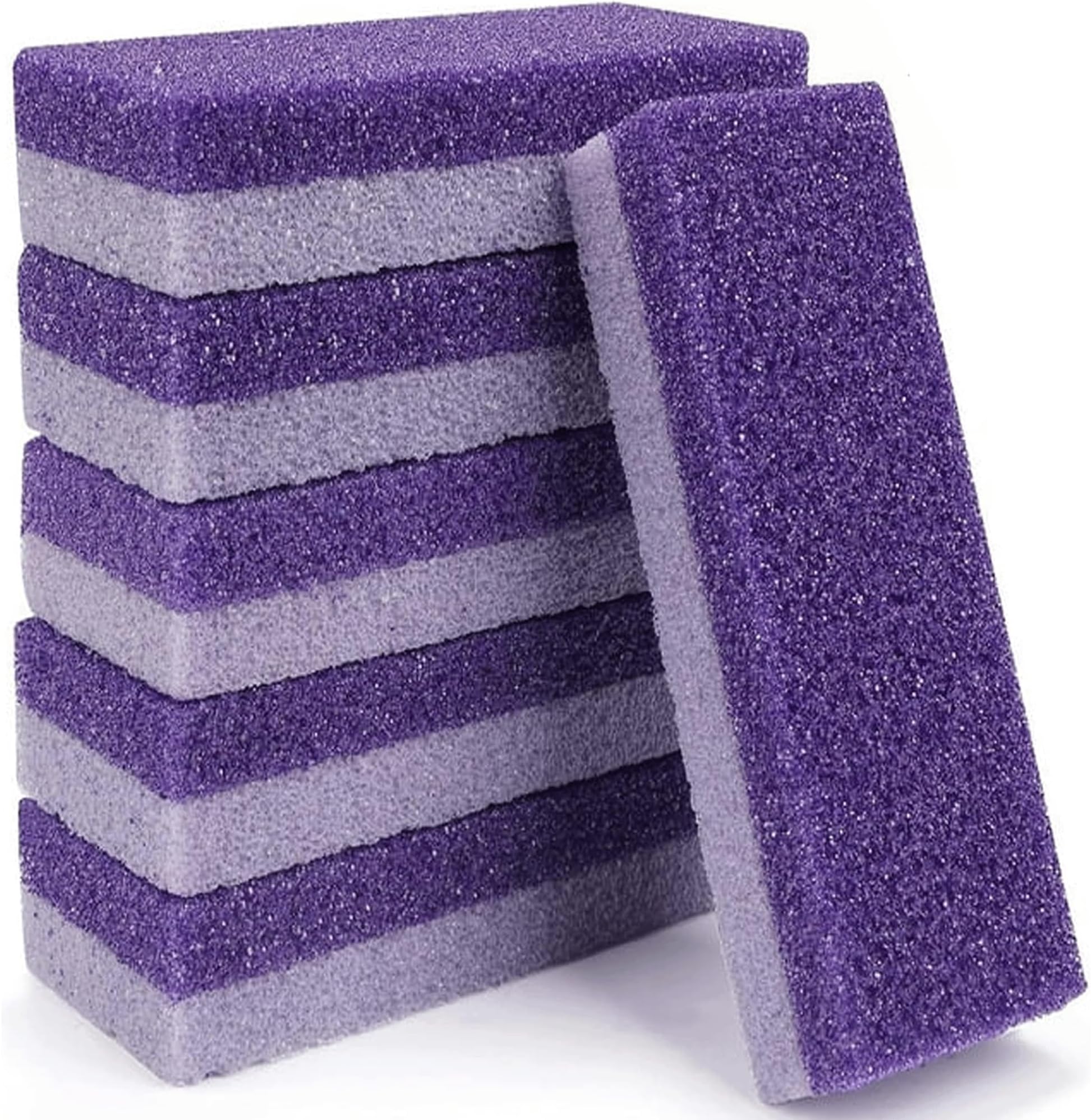 6 Packs Foot Pumice Stone - Double Sided Foot Scrub for Feet Hard Skin Callus Remover and Scrubber, Exfoliating Dead Skin (Purple)
