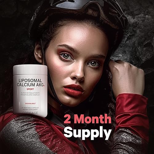 Miniatura 7 de Codeage Suplemento AKG de calcio liposomal, ácido alfa cetoglutarato puro, suministro de 2 meses, entrega liposomal para biodisponibilidad, hueso,