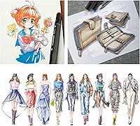 Vista 6 de Alchilalart - Juego de marcadores a base de alcohol, de 100 colores, de doble punta, para hacer bocetos, dibujar o hacer animaciones, para adultos