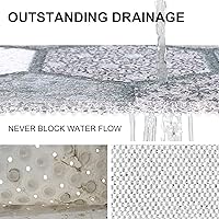 Vista 6 de Extra Large Shower Mat: 24 X 36 Inch Stylish Shower Mats for Inside Shower - Soft PVC Loofah Trimmable Non Slip Shower Mat for Elderly, Quick Drying