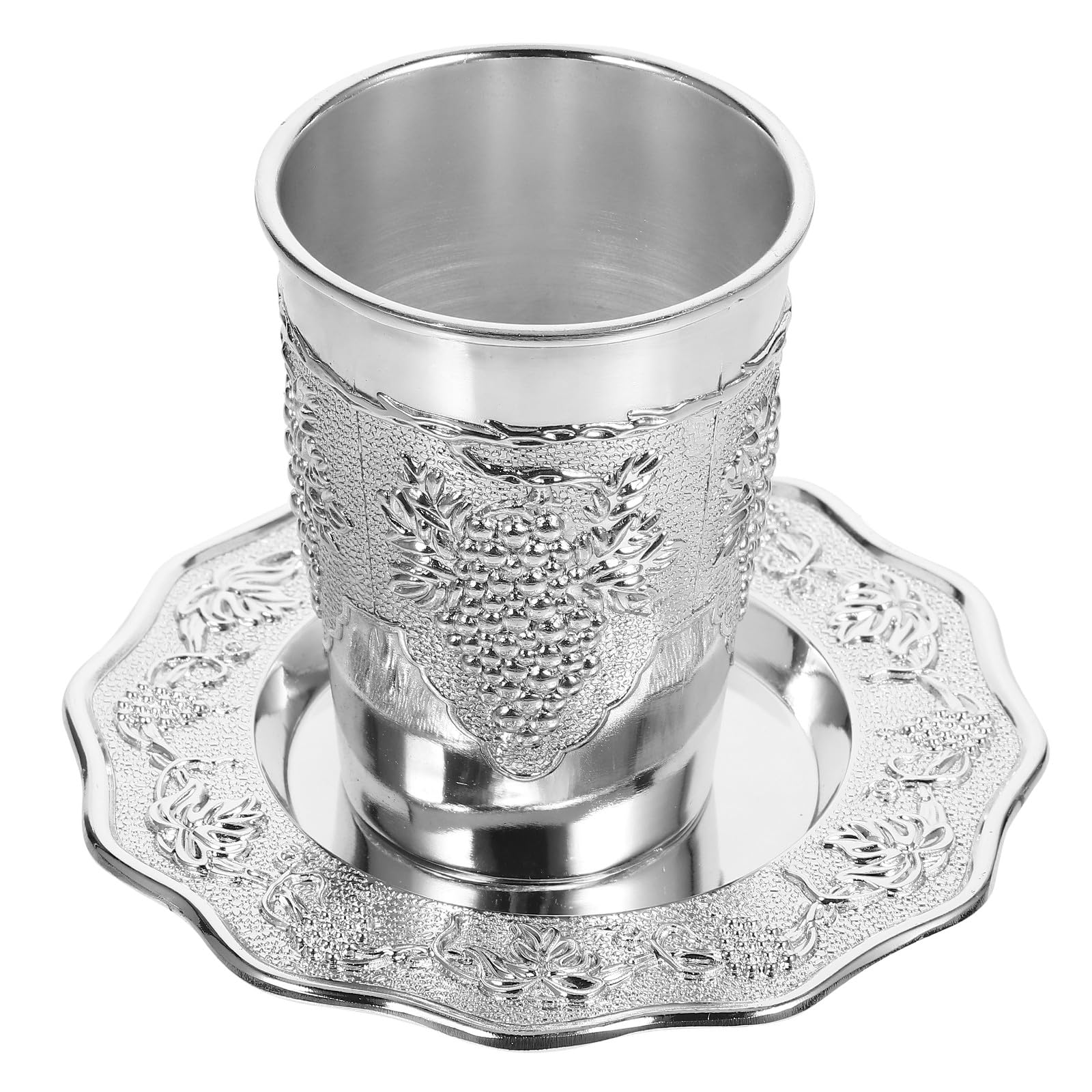 Coupe de Kiddouch en zinc pour célébrations de Shabbat et de Pâque
