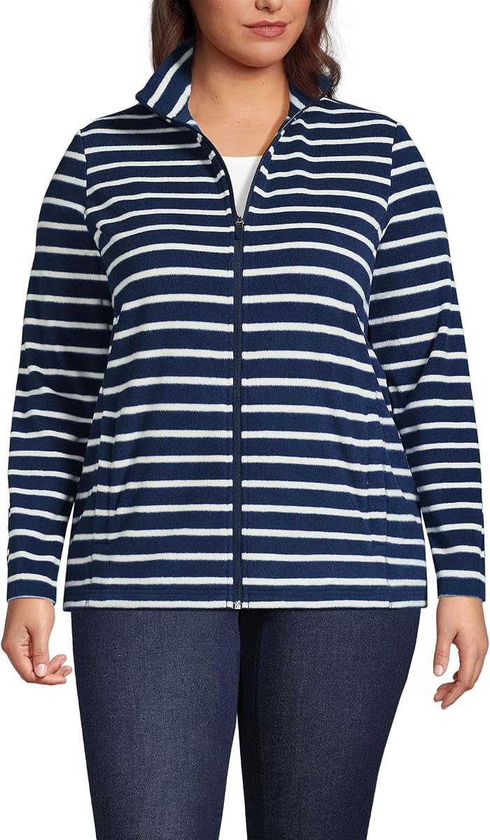 Chaqueta polar con cremallera completa para mujer