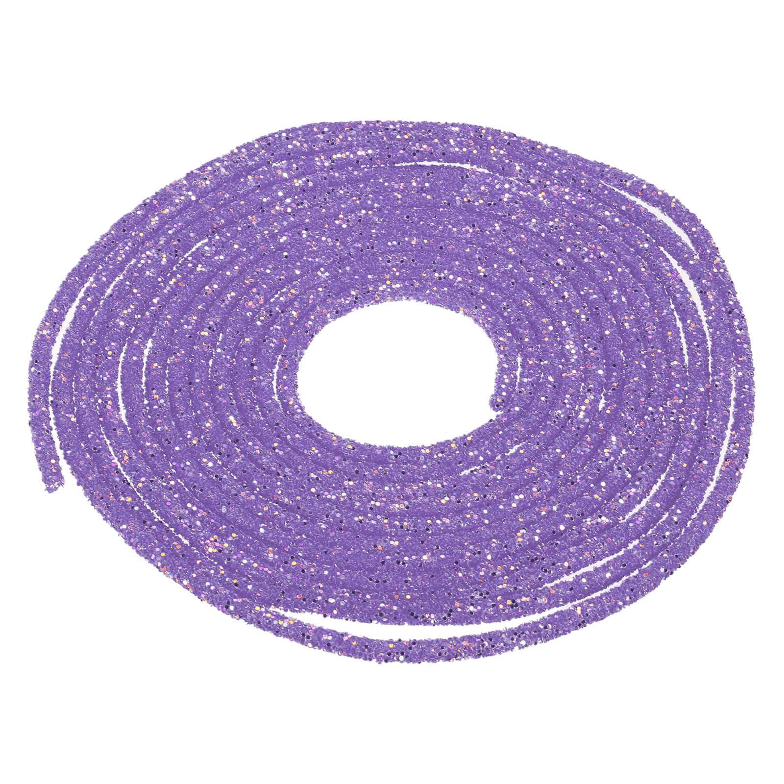 sourcing map 5 Yard 6mm 0.24 inch Glitter Sequins Rope Sequins Rhinestone Tube Cord for DIY Wedding Dresses Costume Clothing Shoes Jewelry Accessory Clear White — view 205