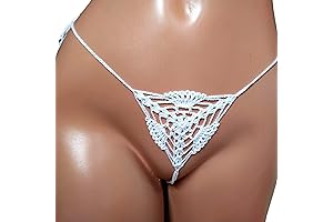 White See-Through Micro Crotchet Bikini Bottom