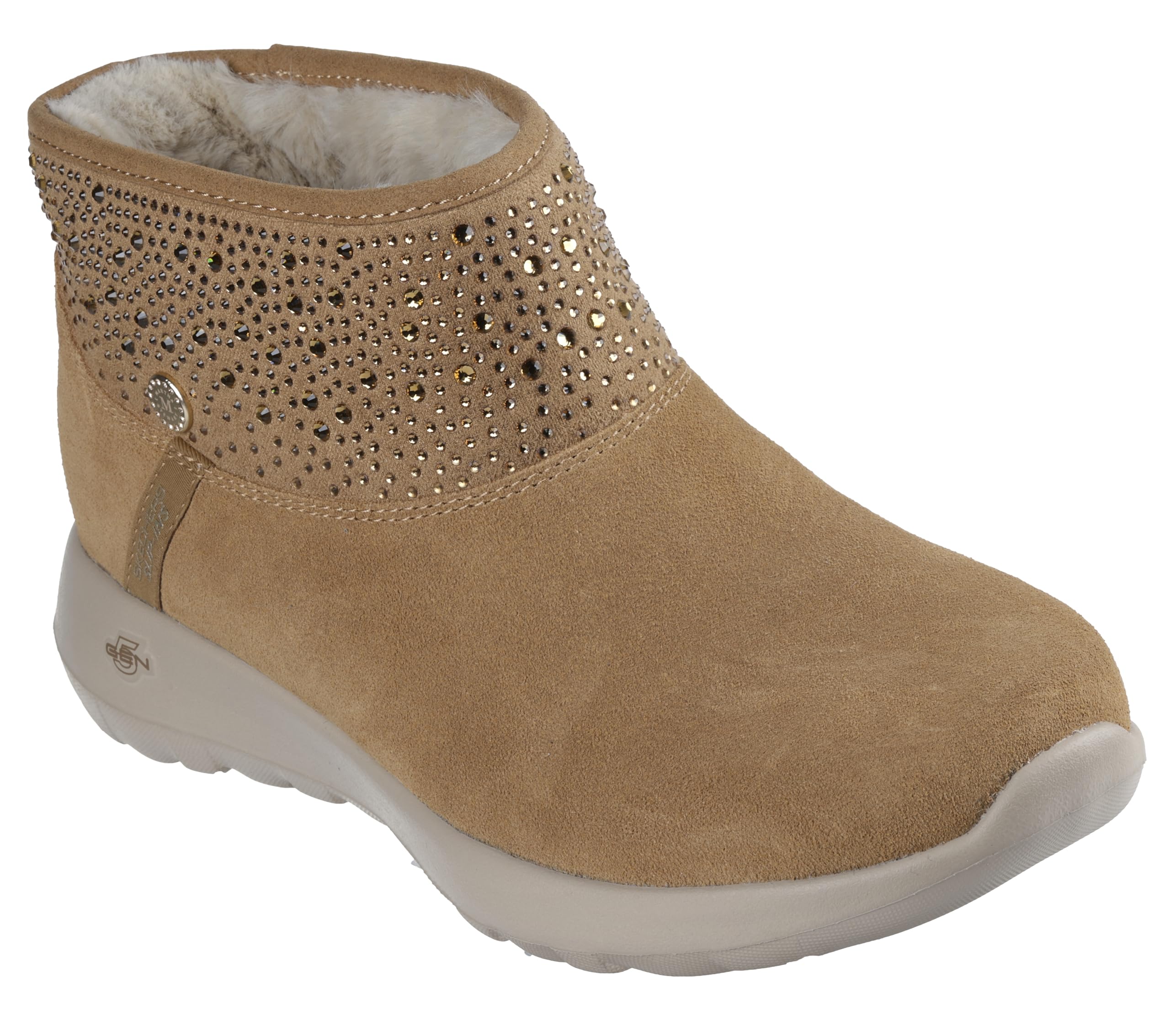 Skechers Womens On-The-Go Joy-So Glam Martha Stewart Hands Free Slip-ins Ankle Boot