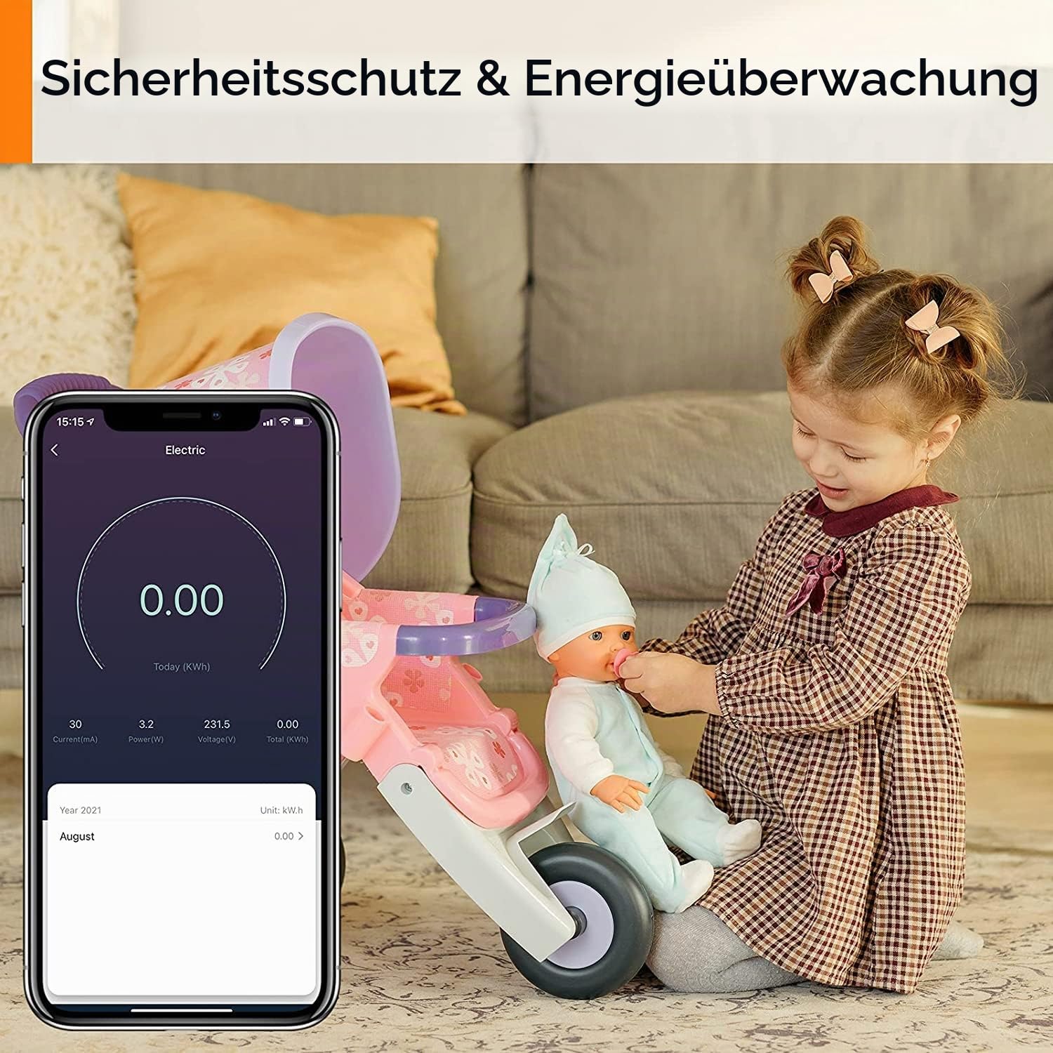 ANTELA WLAN Smart Steckdose mit Strommessung 16A 3680W 240V | Smart Home Steckdose kompatibel mit Alexa/Google Home, Sprachsteuerung, APP Fernsteuerung, 2,4GHz, 4 Stück
