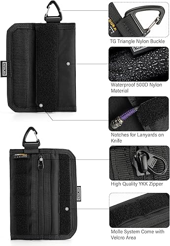 Miniatura 2 de TACTICAL GEEK - Organizador de bolsa A2 L, cartera de mano de nailon, bolsillo de almacenamiento EDC multiusos, organizador de bolsillo