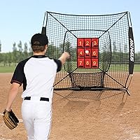 Vista 6 de Objetivo de zona de ataque ajustable para red de béisbol, almohadilla de lanzamiento numerada, objetivo de sóftbol de béisbol, práctica