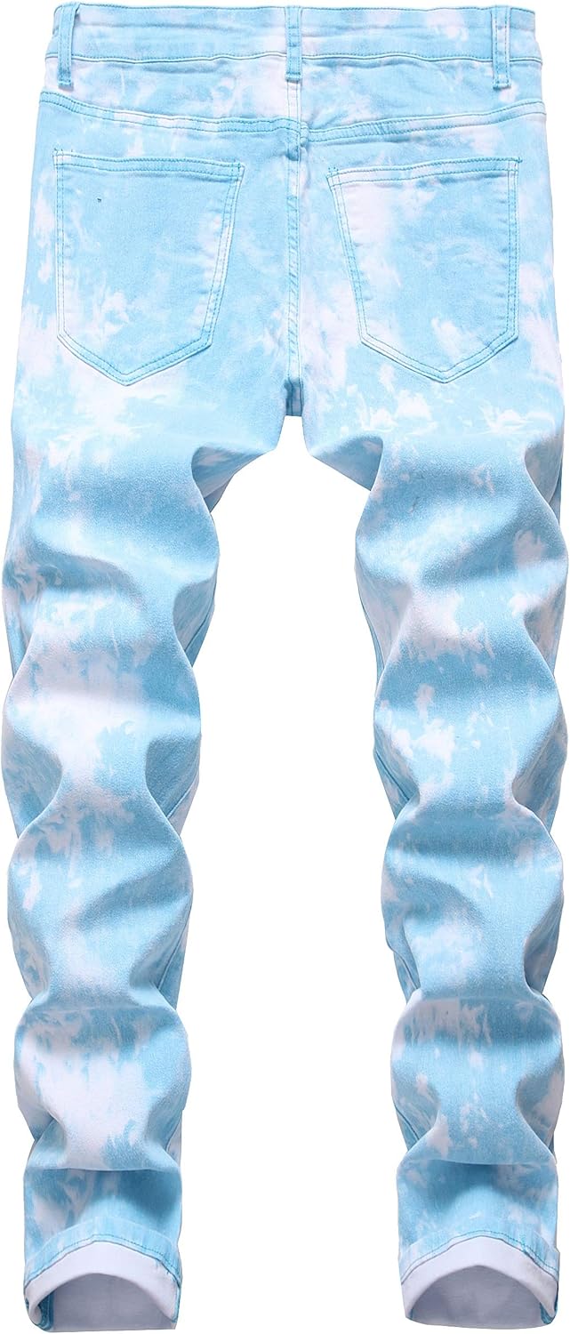 RANMCC Men's Printed Stretch Skinny Jeans Premium Slim Fit Fashionable Designs Denim Pants Jeans - Image 3