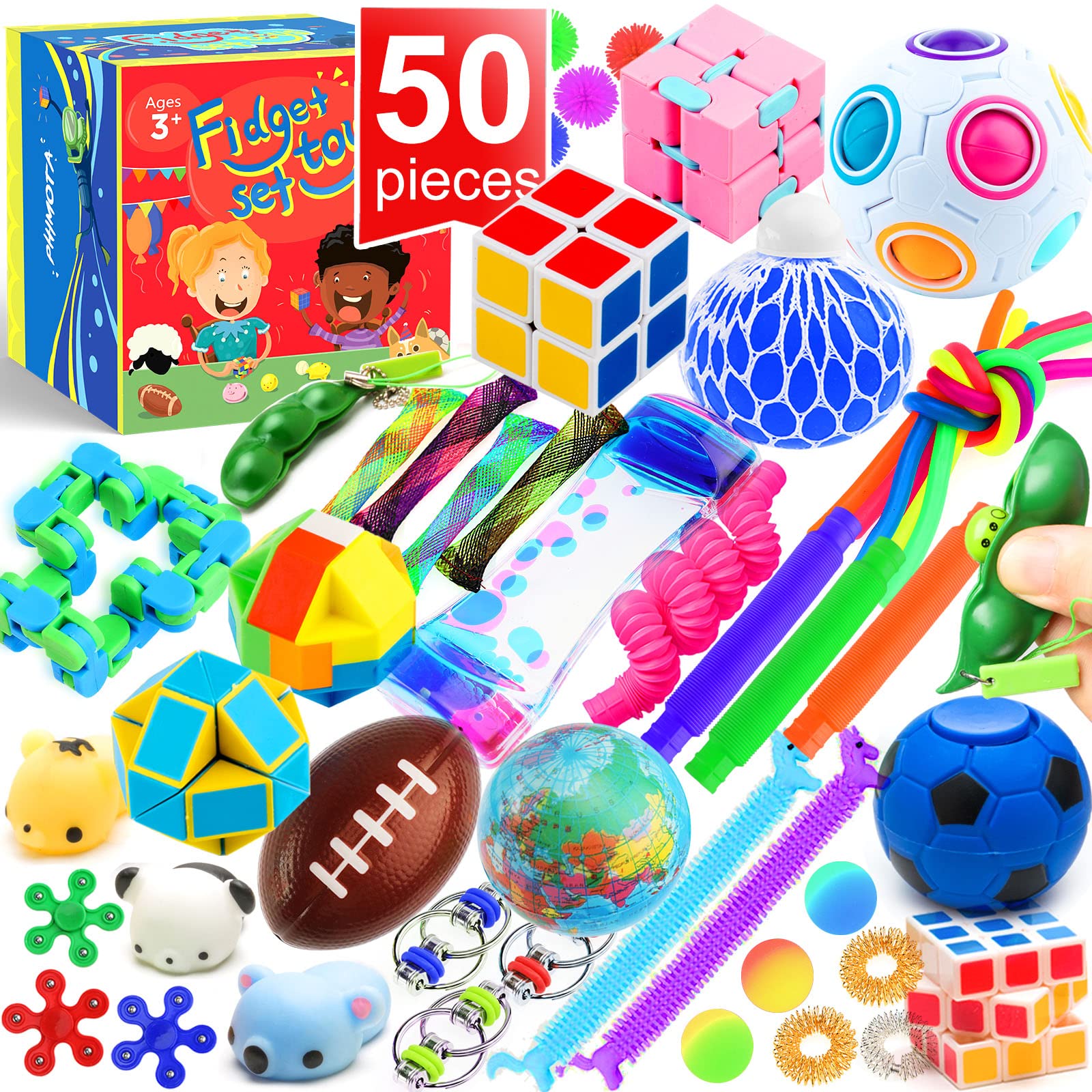 Buy Sensory Toys Set 50 Pack, Stress Relief Fidget Hand Toys for Adults