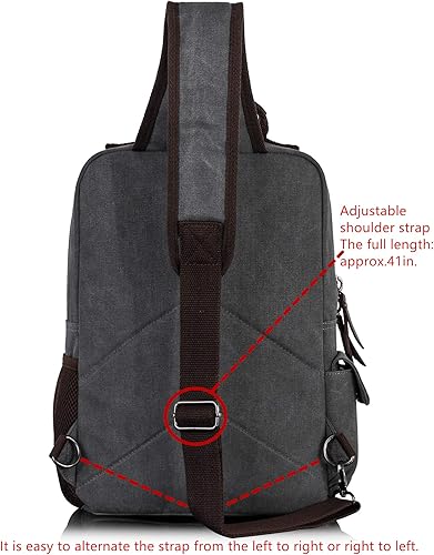 Miniatura 5 de Leaper - Maleta bandolera de lona diseño retro Casual L Army Green, Black, Coffee, Dark Blue, Gray, Khaki, Red, Sky Blue, A-black, Army Green 1,