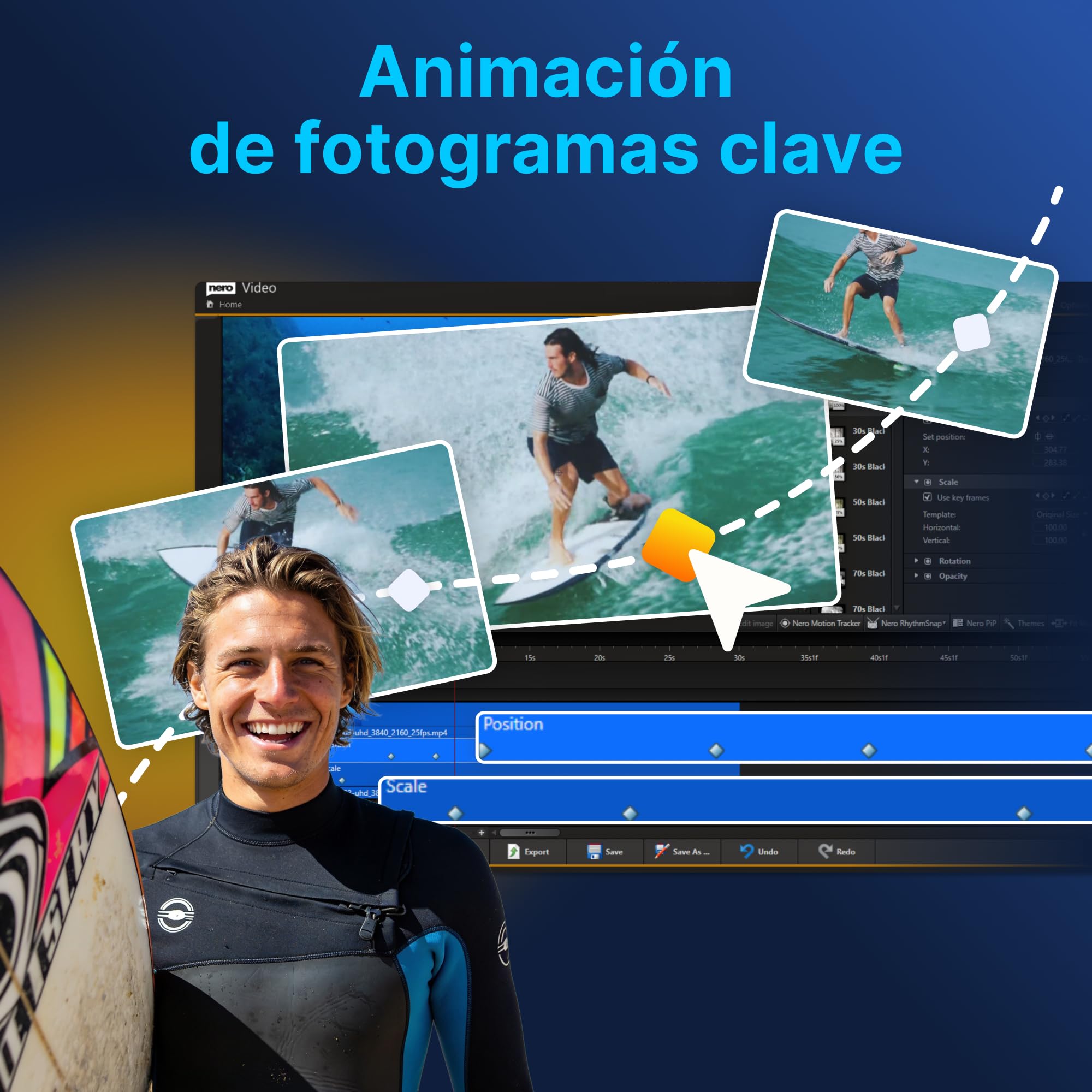 Nero Video 2026 | Software de edición de vídeo para Windows | Editor de vídeo con más de 1000 efectos, Motion Tracking, 4K y 8K, DVD y Blu-ray | Licencia de por vida | Windows 11/10/8/7