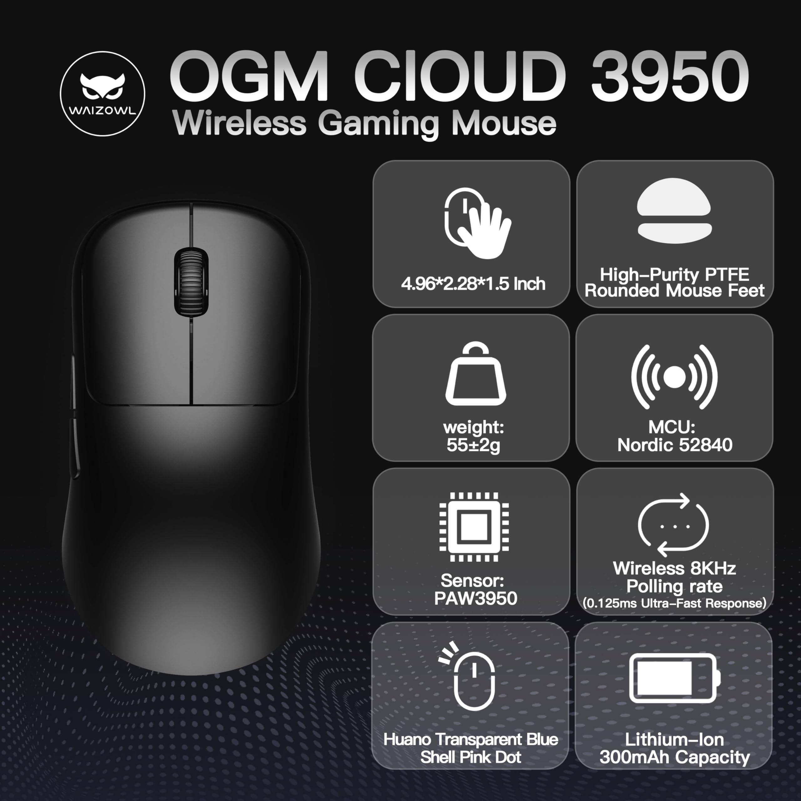 Amazon | Waizowl ワイズオール OGM Cloud3950 PAW3950高性能センサー
