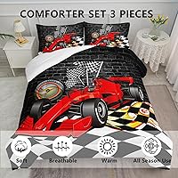 Vista 183 de Axolotl Kid Comforter Set Twin Size,Racing Car Bedding Set for Boys Girls Teen Kids Children Racing Gifts,Race Cars Quilt Bed Set with 1 Comforter 2