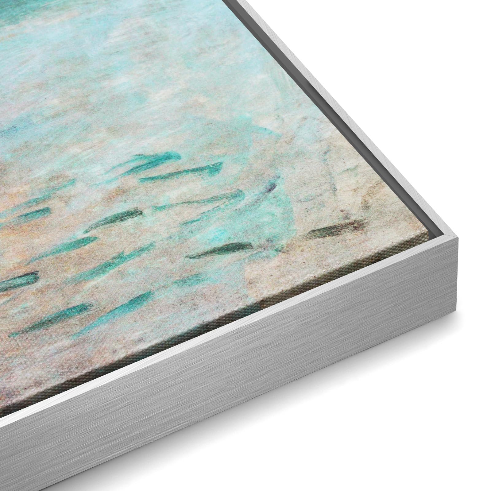 Akfado Canvas Floater Frame for 30x40 Fun Art, 0.86" Deep DIY Metal Floater Frames for Landscape Animal Wedding Portraits Modern Wall Decor for