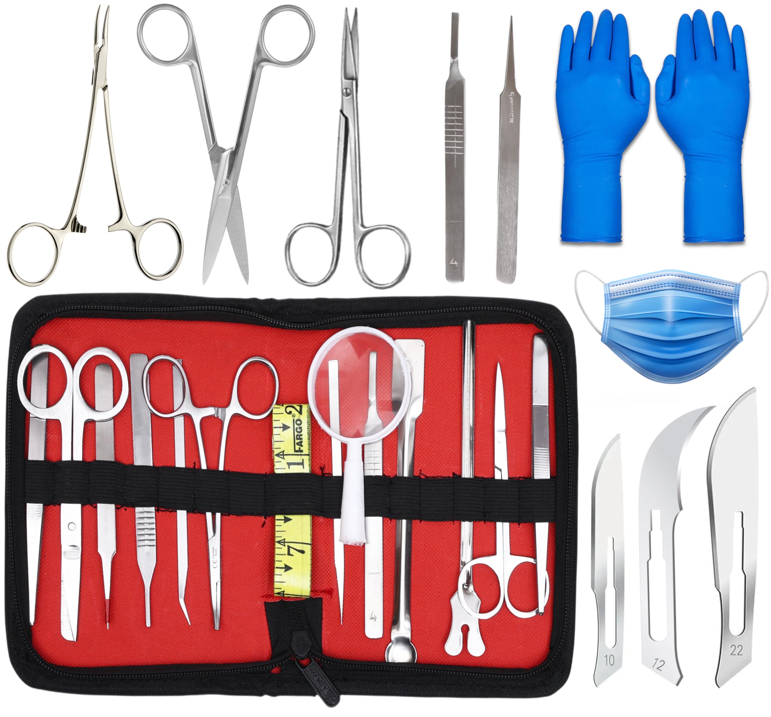Dissection Kit, Stainless Steel, 27 Pcs with Case, for Biology, Anatomy, Botany and Veterinary Students-picture-10