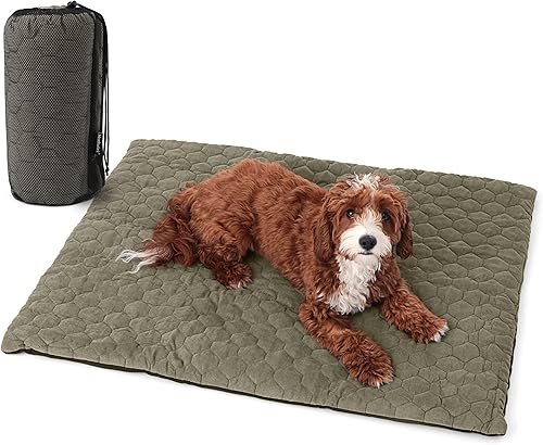Meadowlark Cama para perros al aire libre (28 x 36 x 2 pulgadas), parte inferior repelente al agua, alfombra para perros, alfombra para mascotas,