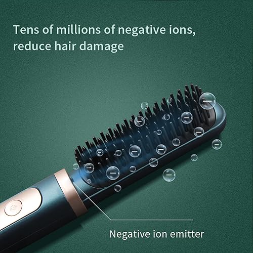 Miniatura 4 de Peine alisador de pelo con peine antiquemaduras, 5 ajustes de temperatura de nivel, función de apagado automático de calentamiento rápido de 30