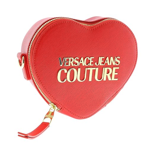 Versace Jeans Couture Red Structured Heart Medium Crossbody bag for womens