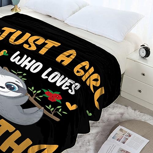 Miniatura 3 de Manta Girl Loves Sloths Mantas Suaves y Mantas de Franela Acogedora Liviana Colcha Regalo Perfecto para Cama Sofá Sillón-40 x 30 Extra Pequeña para