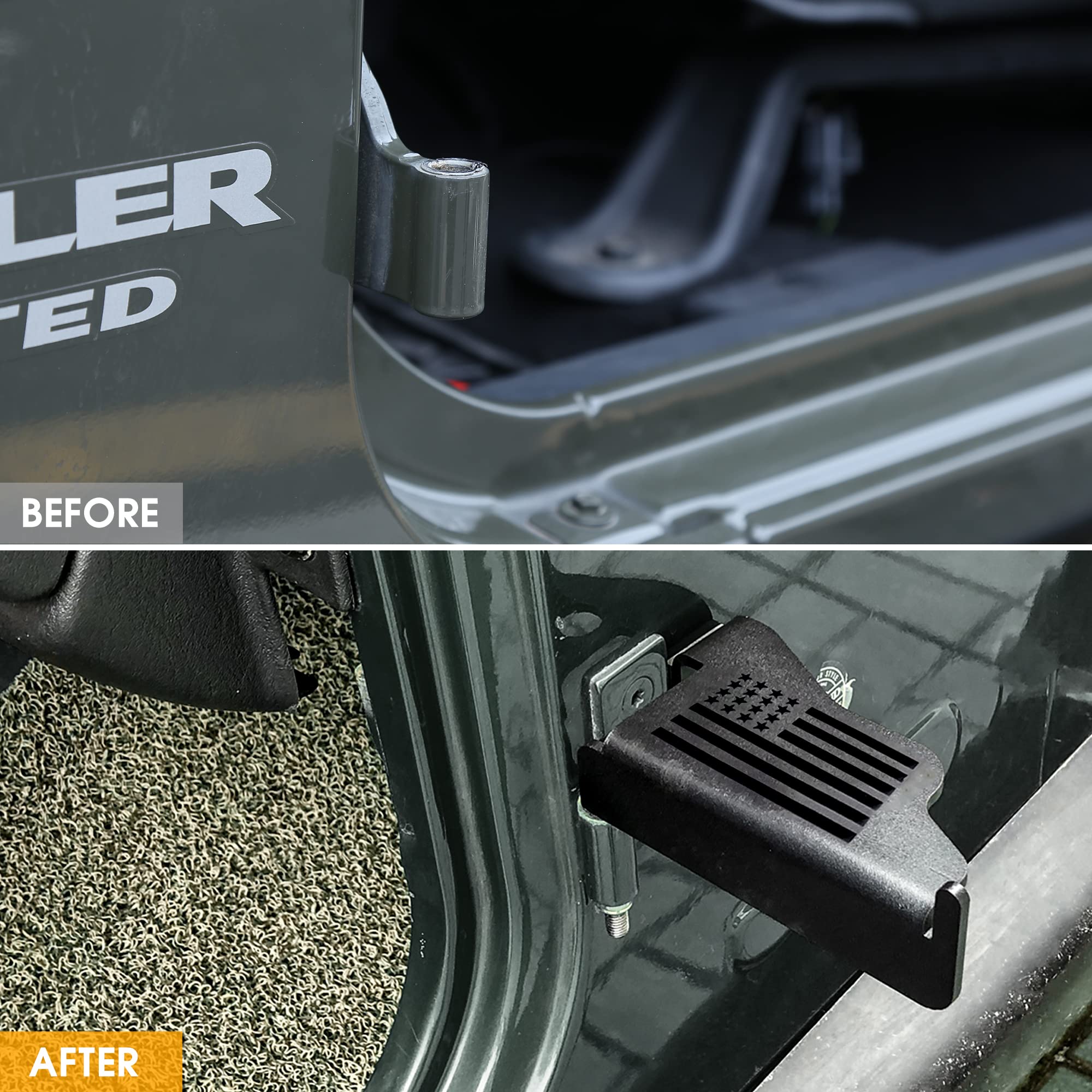 RERPRO Foot Pegs Rest Pedals Compatible With 2007-2018 Jeep