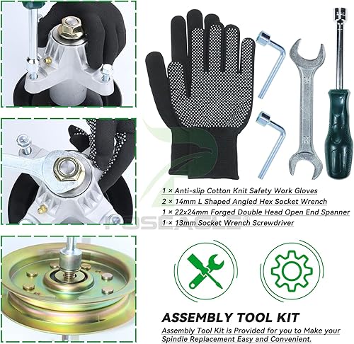 Miniatura 9 de Conjunto de husillo 918-04456B preengrasado con polea tensora 756-04129B que reemplaza 618-04456, 918 04456, 618-04461, 618 04456 para Cub Cadet