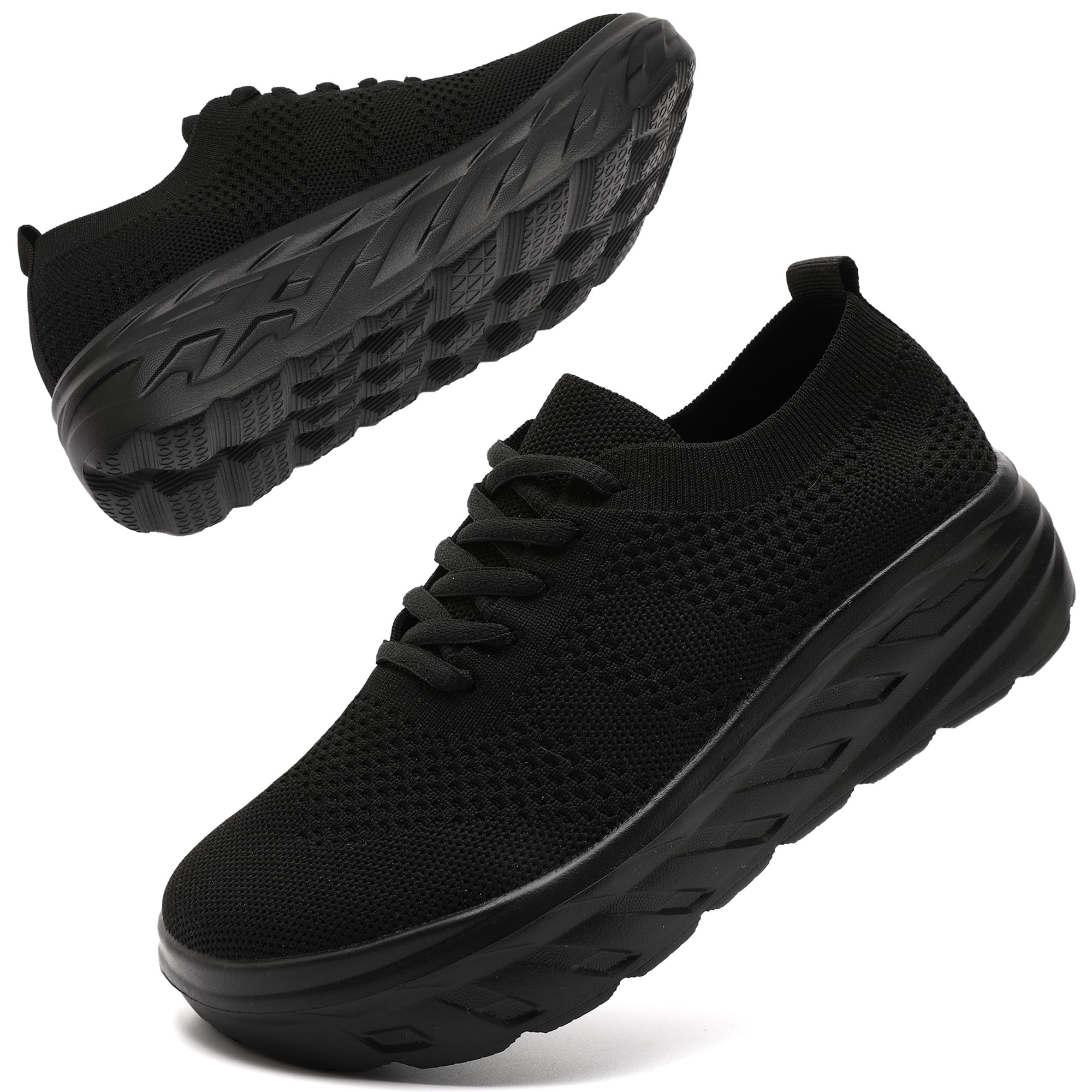 IQYNAM Women's Platform Shoes Lady Fashion Sneakers Youth Girl Chunky Sneakers Comfort Dressy Casual Shoes Wide Toe Breathable Walking Tennis Sport