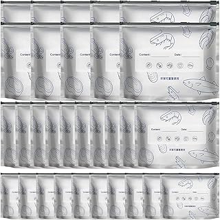 Freezer Bags - Leakproof Zipper Pouches, Aluminum Foil with Sealable Storage Bags, Reusable Airtight Design, Home Kitchen Refrigerator Freezer, Pantry Camping Bread Sandwich Meat