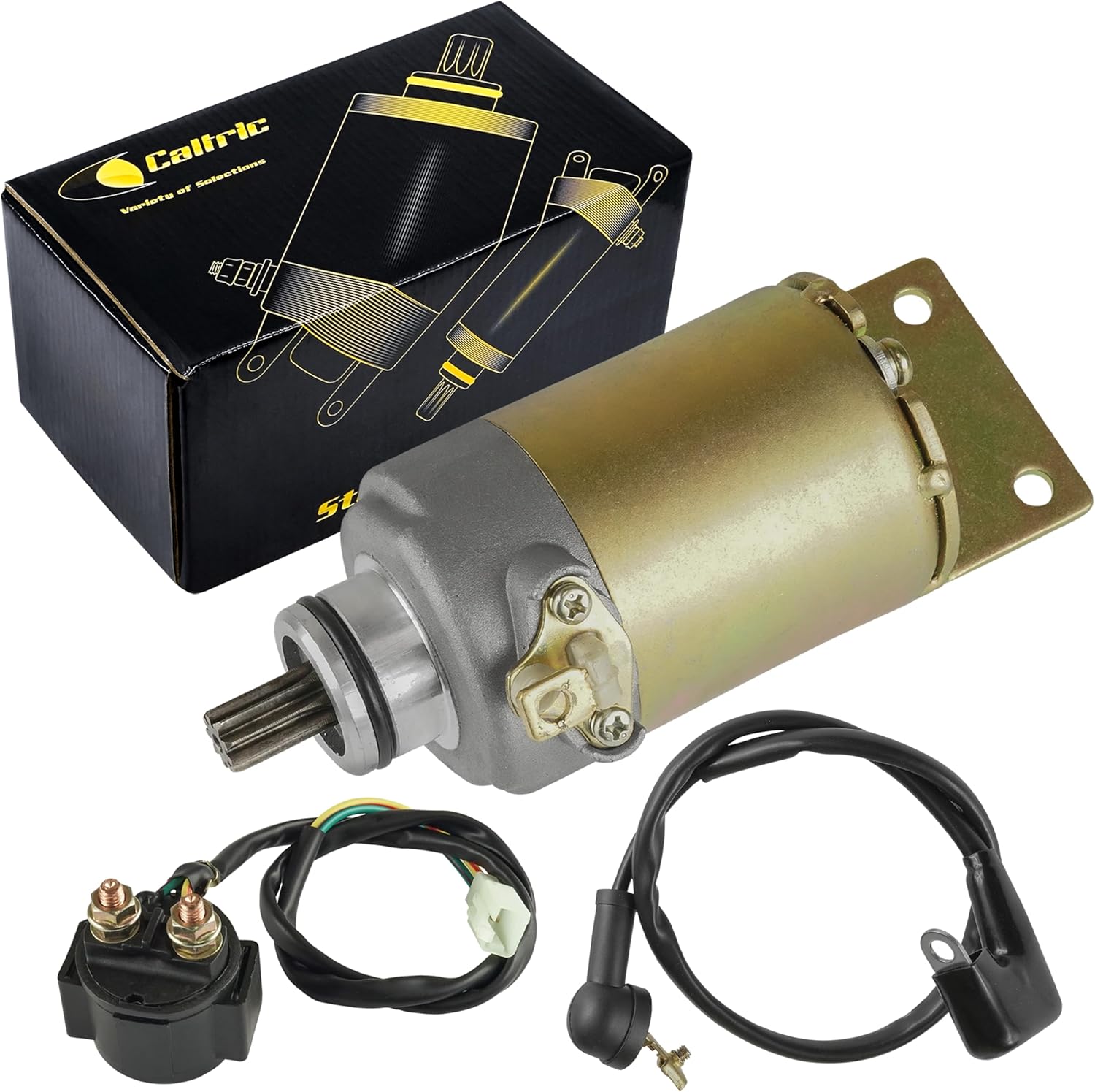 Caltric Starter & Relay Solenoid Compatible With Polaris Sawtooth 200 Quad 2006 2007 Atv