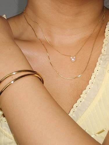 Miniatura 3 de Colgante de perlas de gato de perlas cultivadas de agua dulce AAA+ de plata esterlina chapada en oro de 14 quilates