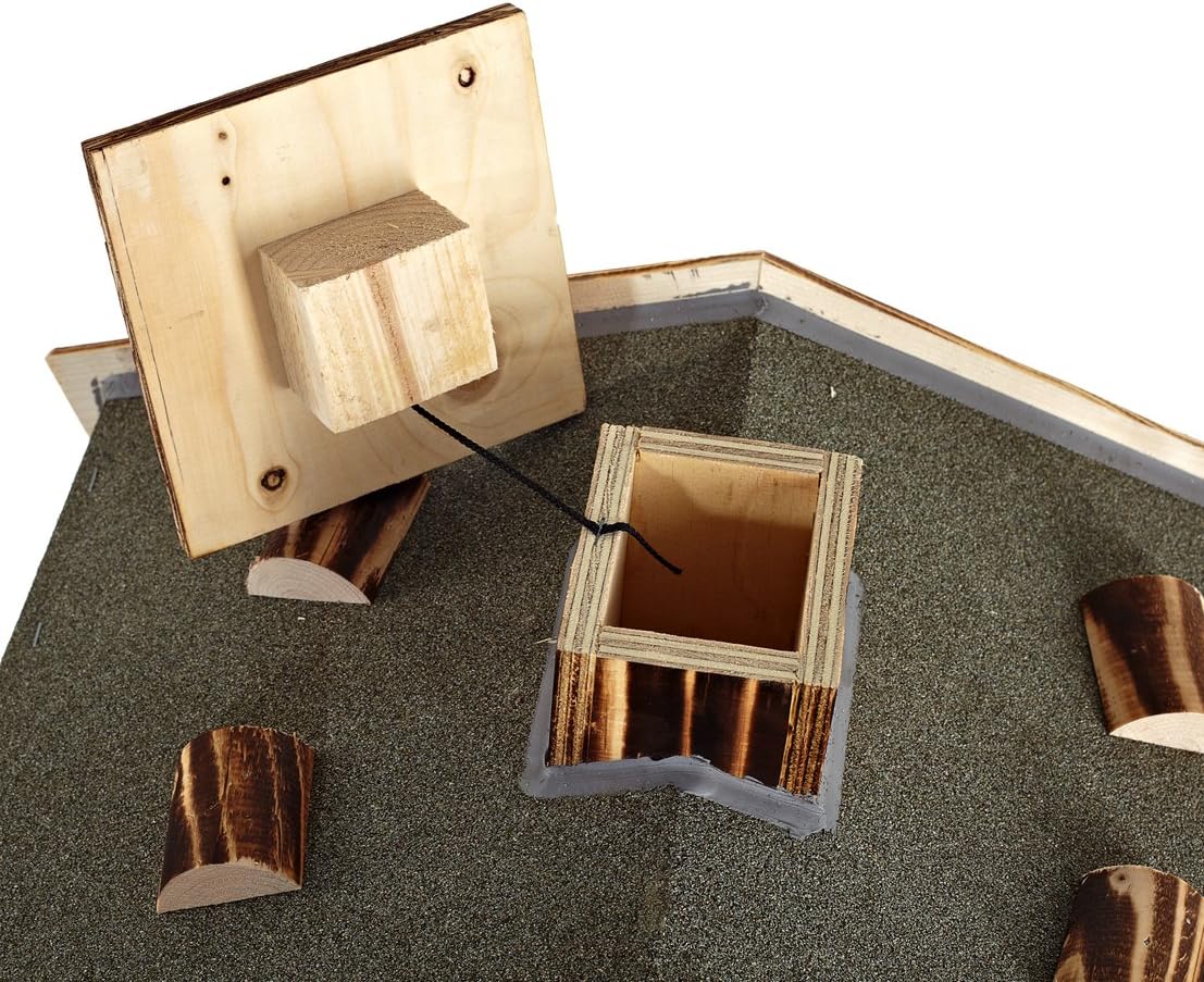 Dehner Natura JayJay Bird Feeder in House Design Approx. 55 x 40 x 23 cm Mottled Finish
