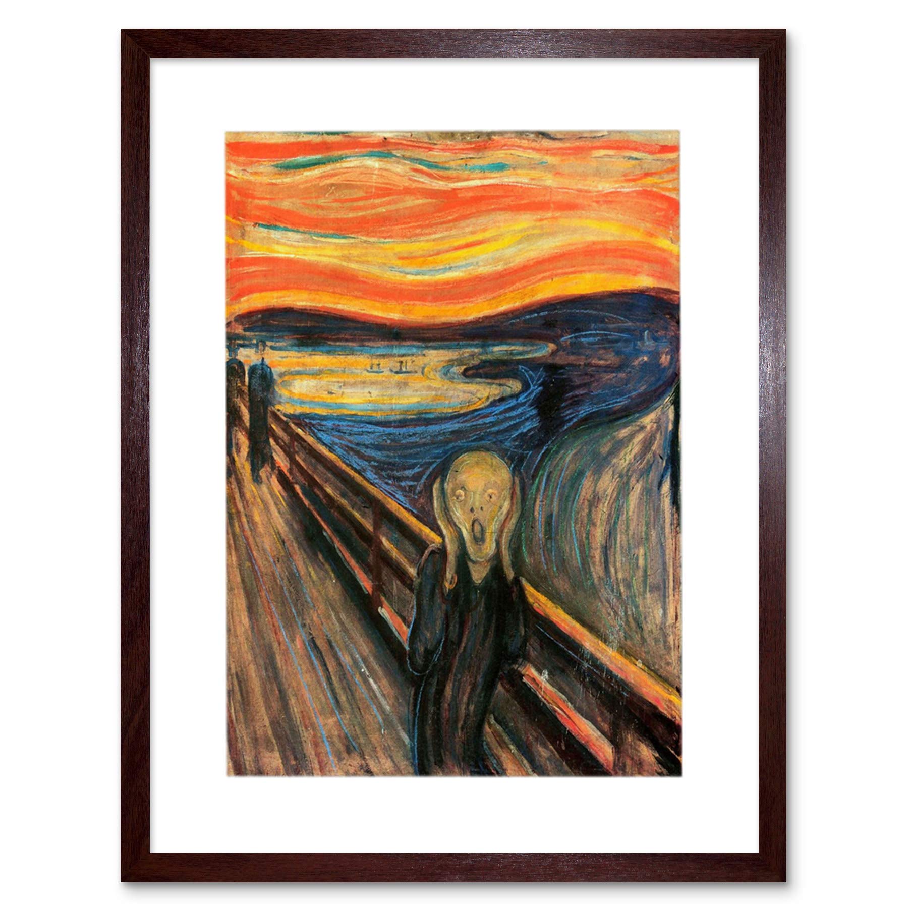 Wee Blue Coo Edvard Munch Scream Painting Picture Framed Wall Art Print