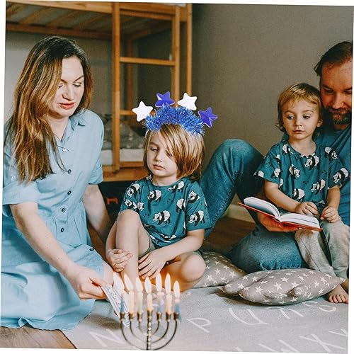 Miniatura 7 de EXCEART Diadema para cosplay, diadema de estrella de David, diadema de estrella para menorá, accesorios de disfraz de Dreidel, novedad de Bopper