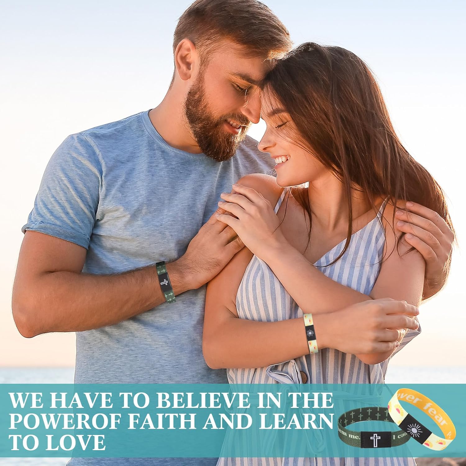 Landical 24 Pack NFC Bible Verse Bracelets Christian WWJD Scripture Wristbands for Women Men Tap-to-Read Devotional with Phone Faith Gifts for Baptism Wedding Graduation - Image 5