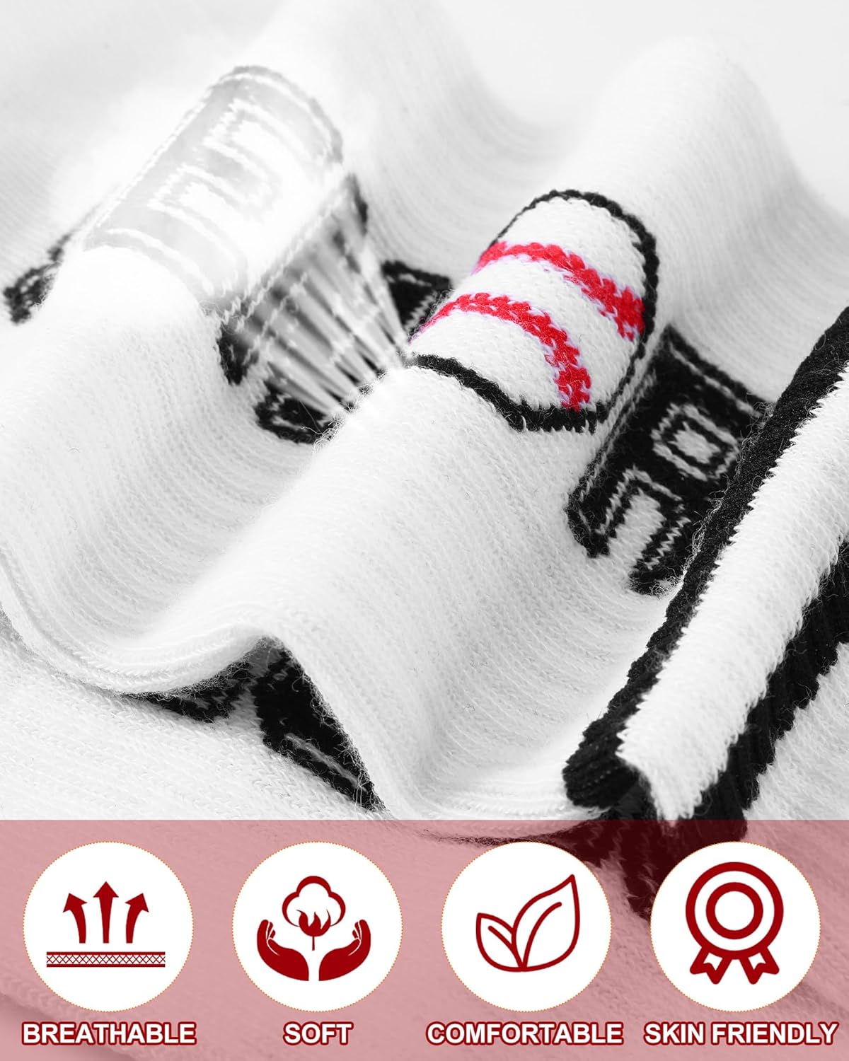 Glitopper 6 Pairs 2026 Baseball Senior Night Socks Athletic Crew Socks for High School Baseball Senior Night Gifts for Players Teams Coaches Training Daily Wear