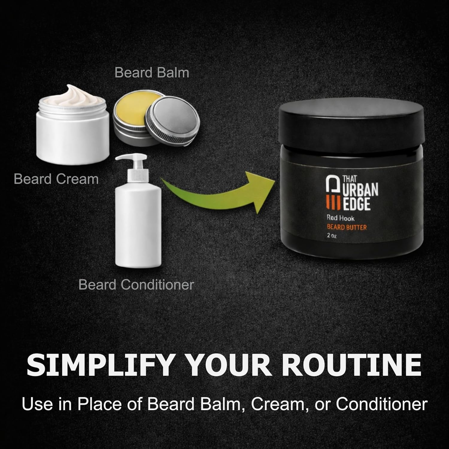 Urban Edge That Beard Butter for Black Men & All Beard Types – Anti-Itch Beard Moisturizer & Softener with Shea Butter & Argan Oil – Beard Balm & Cream Conditioner Alternative – Red Hook Scent – 2 oz - Image 7