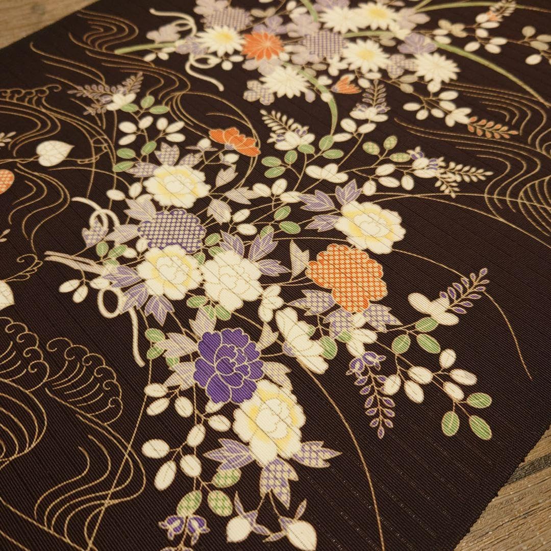 未使用　名古屋帯　絽塩瀬　蘭の花 未使用 名古屋帯 絽塩瀬 蘭の花 未使用 名古屋帯 絽塩瀬 蘭の花 未使用