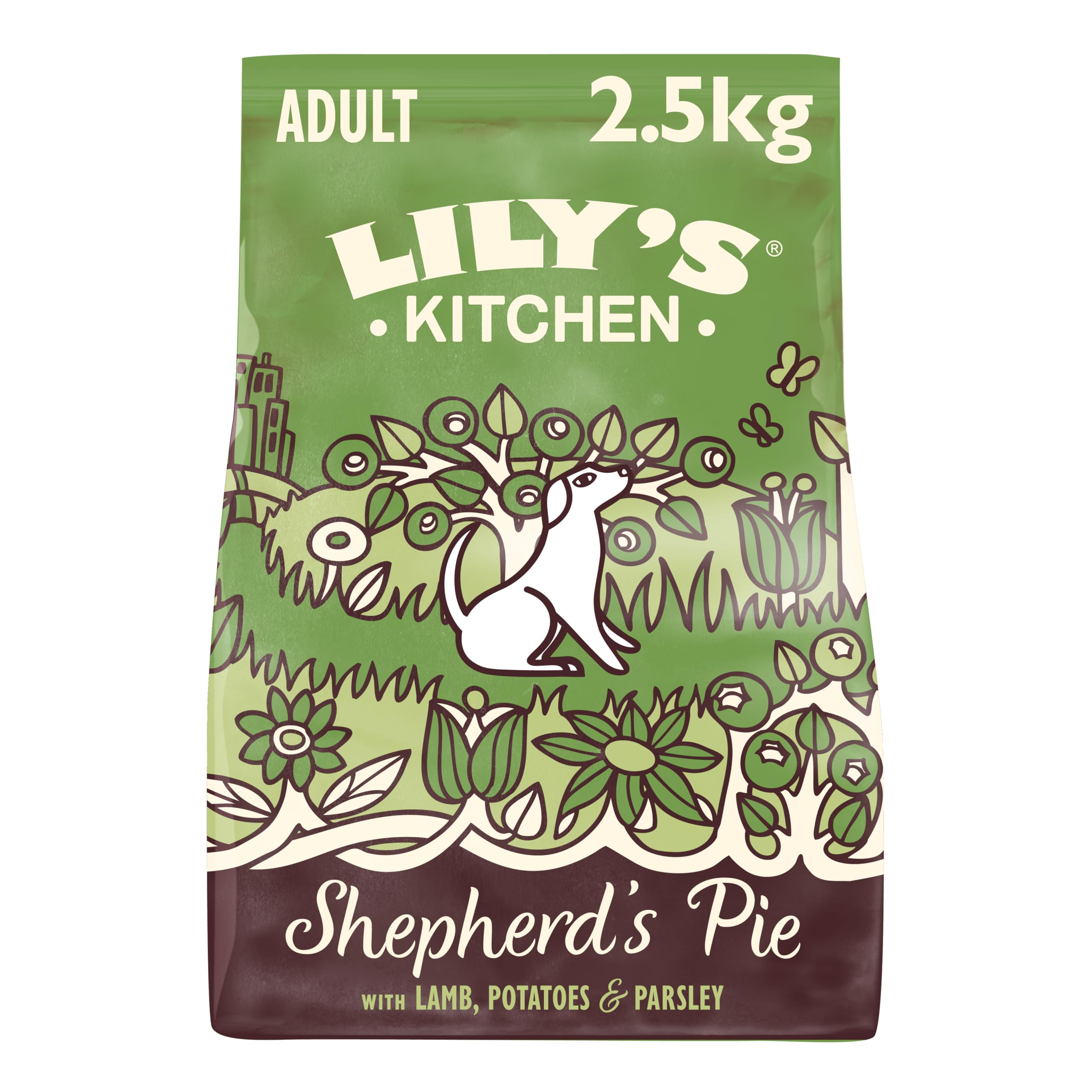 Lily's Kitchen Alimento seco completo para perros adultos - Sin Cereales Natural - Con Cordero (Bolsa de 2.5 kg)