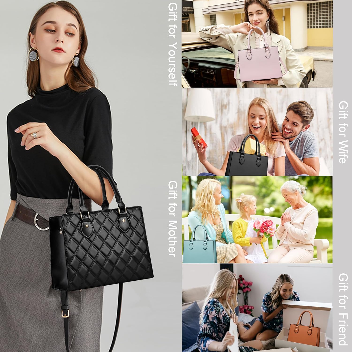 CHICAROUSAL Crossbody Purses and Handbags for Women PU Leather Tote Top Handle Satchel Shoulder Bags - Image 8