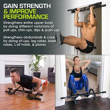 ProsourceFit Pull Up Bar for Multi Use Fitness & Home Gym Exercise