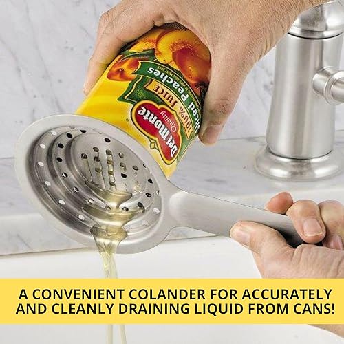 Miniatura 7 de Colador universal para latas de acero inoxidable, pequeño multiusos de grado alimenticio para latas grandes y pequeñas, colador de acero inoxidable