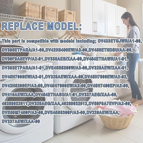 Miniatura 7 de Primeswift DC47-00019A - Elemento calefactor eléctrico para secadora con bobina resistente, reemplazo exacto para Samsung 2068550, PS4205218